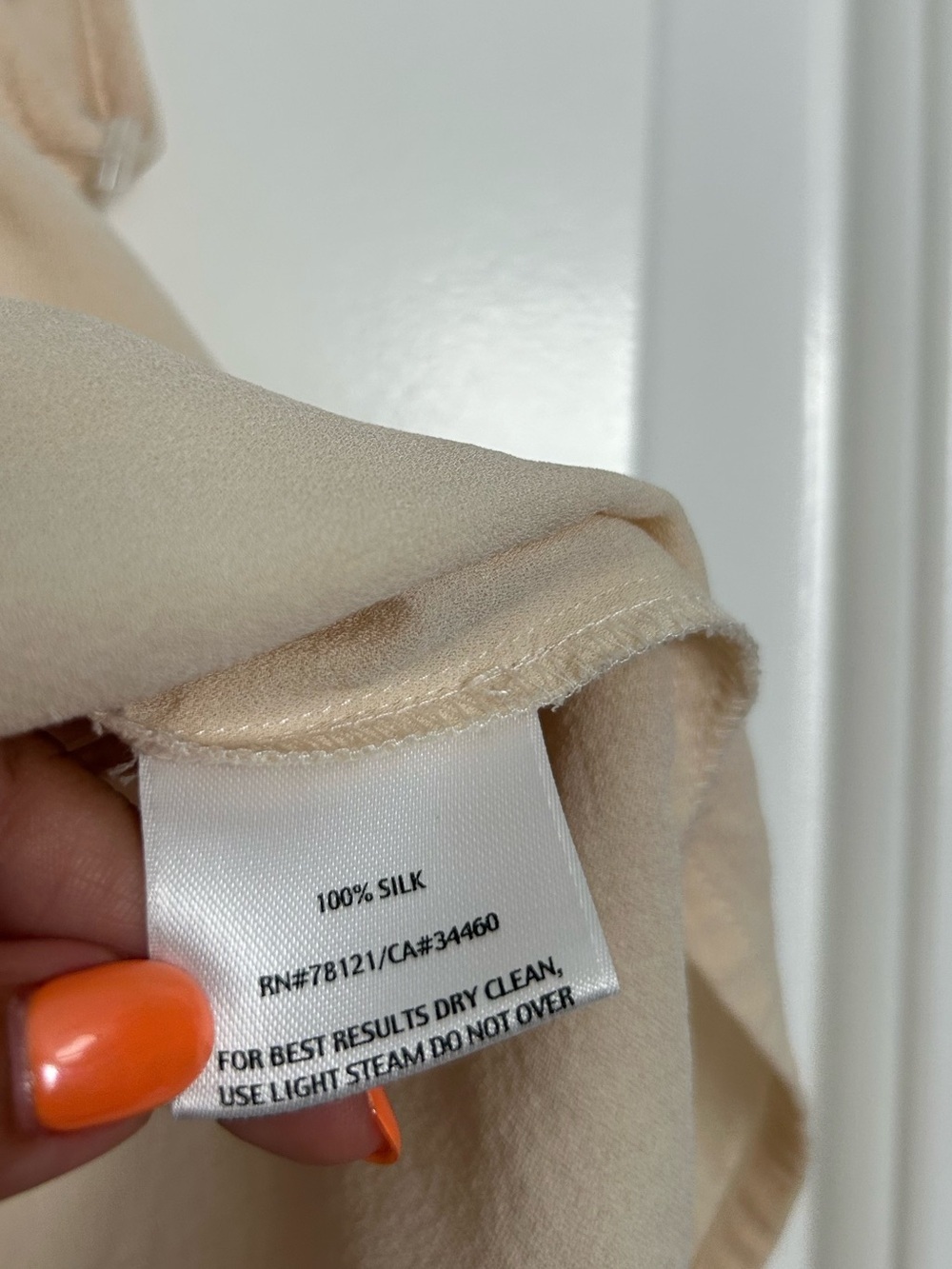 Eileen Fischer 100% Silk Cream Sleeveless Tank Top Size XS chic 90s minimalist - Picture 7 of 13